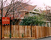 Wooden picket fence