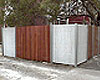 Timber and fibre cement sheet fence