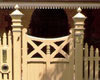 Victorian wooden gate with turned detail