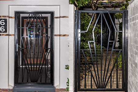 Art Deco Pedestrian Gate and Screen Door