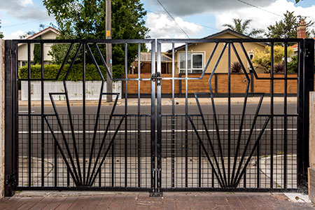 Steel Gate Wrought Iron Gates And, Art Deco Metal Garden Gates