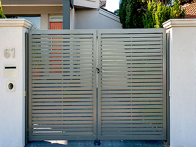 Horizontal Slat Driveway Gates