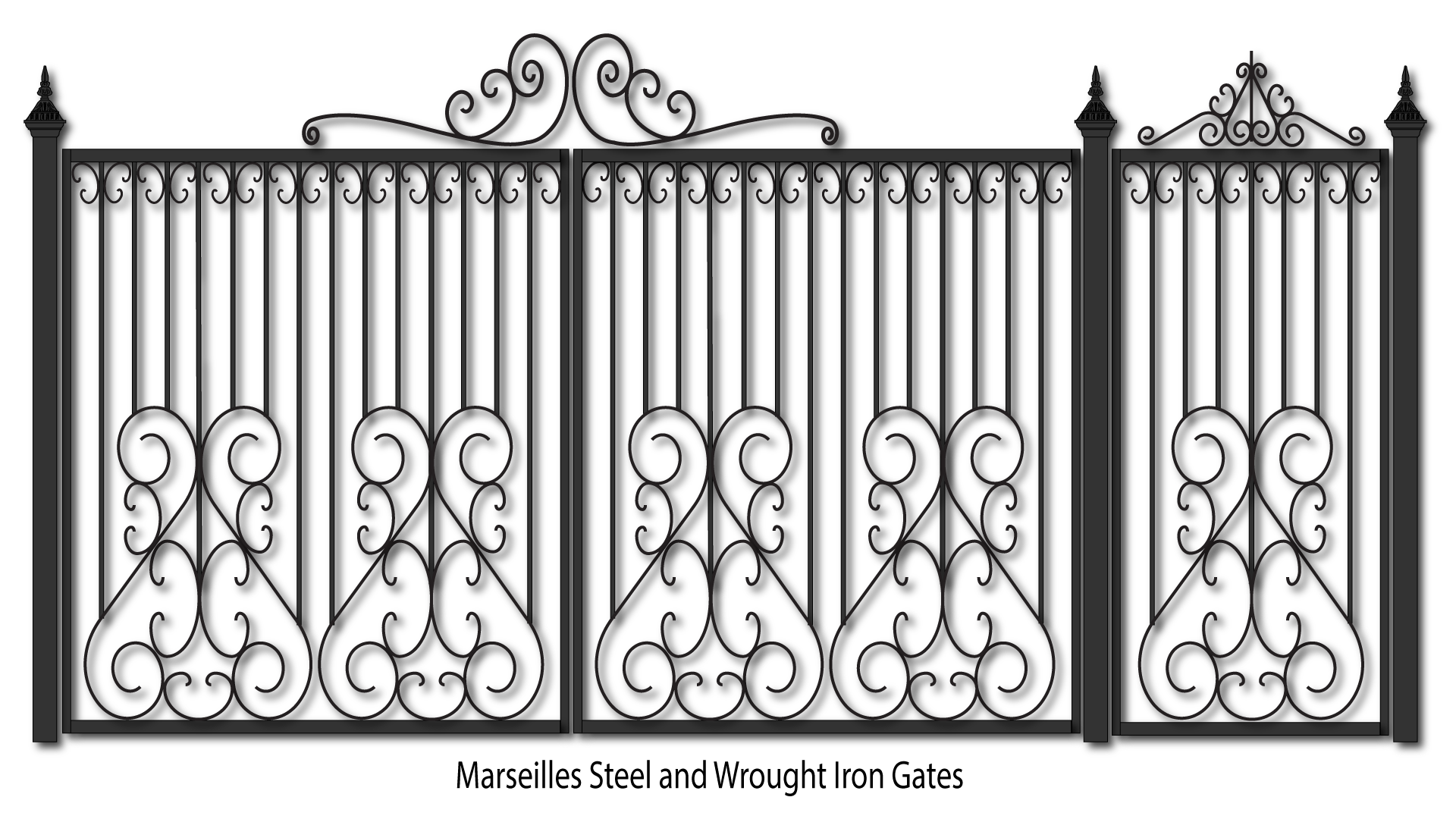 Steel Gate, wrought iron gates and metal fencing.