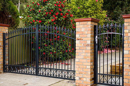 Steel pedestrian and driveway gates